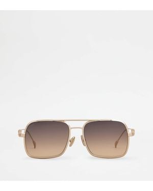 Tod's Occhiali Da Sole Squadrati Con Aste - Rosa