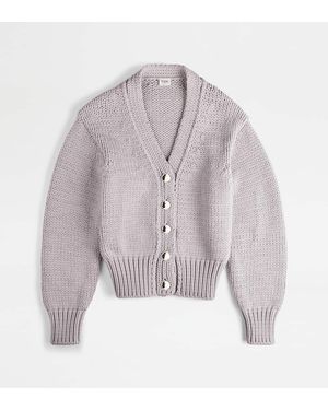 Tod's Cardigan Misto Cotone - Viola