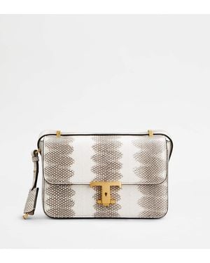 Tod's T Timeless Flap Bag - Grey