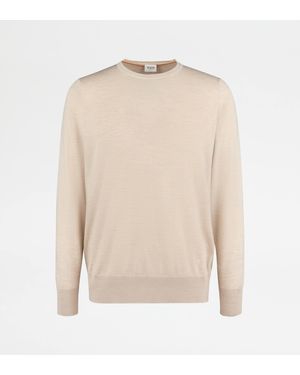 Tod's Round-Neck Pullover - Natural