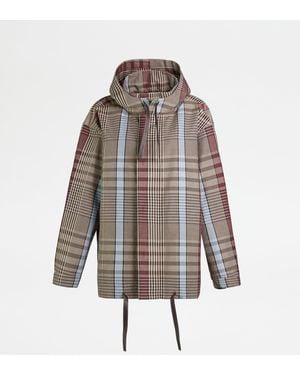 Tod's Linen Blend Windbreaker, Light - Grey