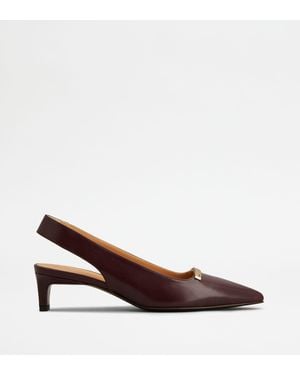Tod's Décolleté Slingback - Marrone