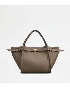 Tod's Shopper T Signature Aus Leder Small - Braun