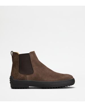 Tod's Winter Gommino Chelsea Boots - Brown