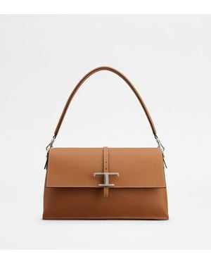 Tod's T Timeless Flap Bag - Brown
