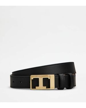 Tod's Ceinture T Timeless En Cuir - Noir