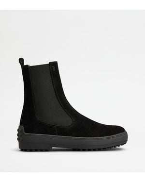 Tod's Winter Gommino Ankle Boots - Black