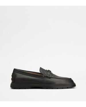 Tod's Loafers Aus Leder - Schwarz