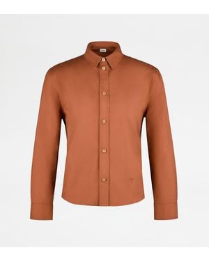 Tod's Chemise En Soie - Marron