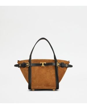 Tod's T Signature Shopping Bag - Brown