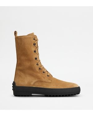 Tod's "Winter Gommino" Ankle Boots - Brown