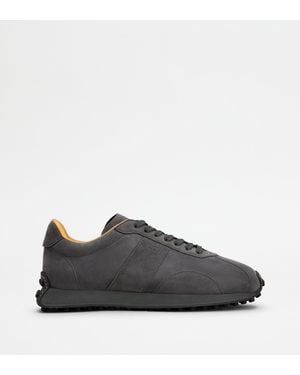 Tod's Sneakers T Vintage Aus Pashmy-Veloursleder - Schwarz