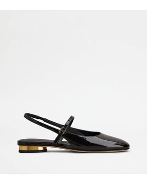 Tod's Mary Janes Inn Patent Leather - Black