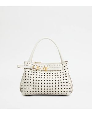 Tod's Handtasche T Signature Aus Leder Mini - Weiß