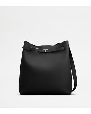 Tod's Hobo-Tasche Aus Leder Medium - Schwarz