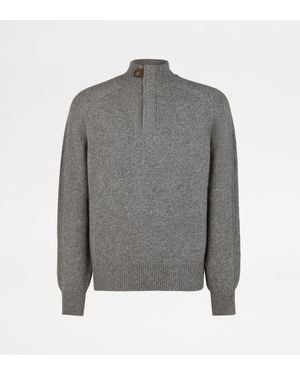 Tod's Half Zip Pullover - Grey