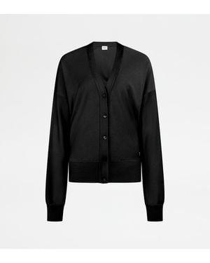 Tod's Cardigan Misto Seta - Nero