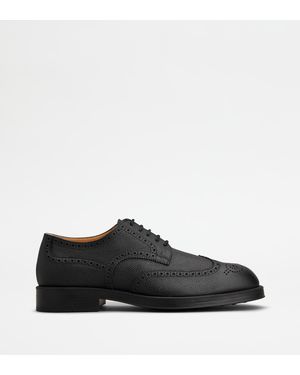 Tod's Schnürschuhe Aus Leder - Schwarz