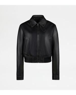 Tod's Cropped Bomber Jacket - Black