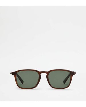 Tod's Squared Sunglasses With Temples - Green