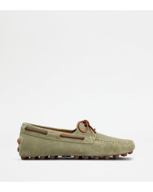 Tod's Boat Gommino Bubble Loafers - Green