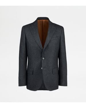 Tod's Blazer Aus Meliertem Flanell - Schwarz