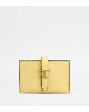 Tod's Kartenetui Aus Leder - Gelb