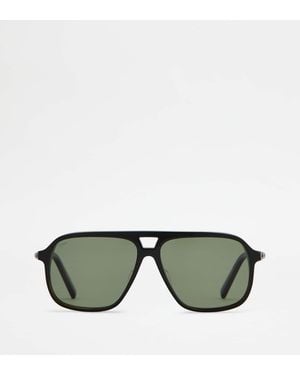 Tod's Squared Sunglasses With Temples - Green