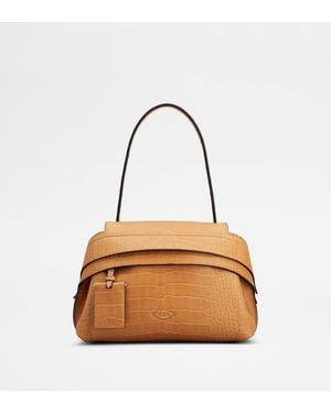Tod's Wave Bag Aus Alligatorleder Small - Mettallic