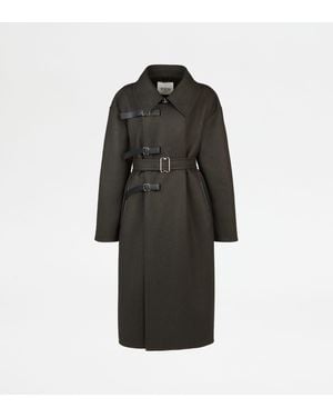 Tod's Mantel Aus Double-Kaschmir - Schwarz