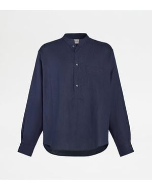 Tod's Mandarin Shirt - Blue
