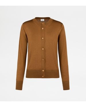 Tod's Cardigan Aus Einer Seidenmischung - Braun