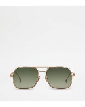 Tod's Squared Sunglasses With Temples - Green