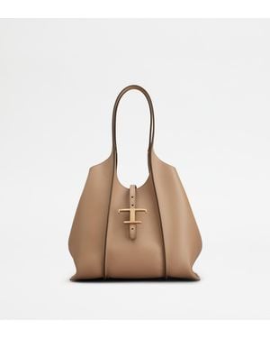 Tod's T Timeless Shopping Bag - Natural