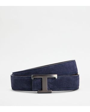 Tod's T Timeless Reversible Belt - Blue