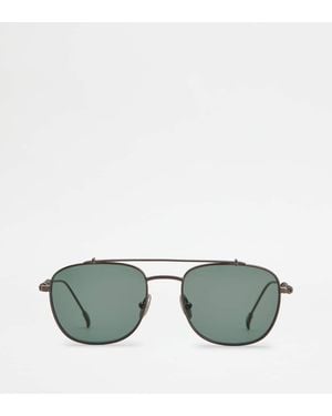 Tod's Squared Sunglasses With Temples - Green