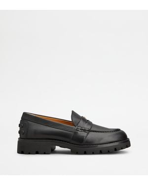 Tod's Loafers Aus Leder - Schwarz
