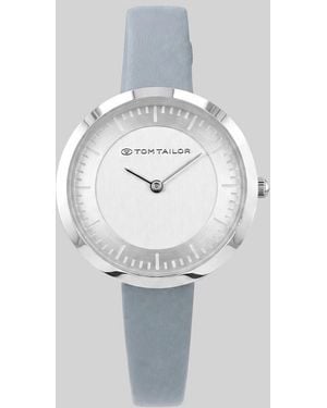 Tom Tailor Armbanduhr mit Lederarmband - Weiß