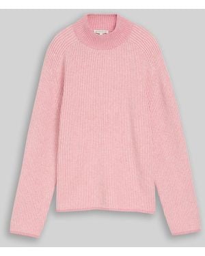 Tom Tailor Loose Fit Strickpullover mit Wollanteil - Pink