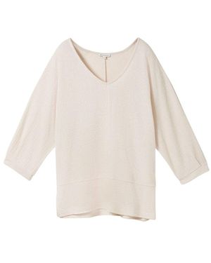 Tom Tailor Loose Fit Shirt mit 3/4 Arm - Natur