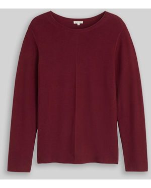 Tom Tailor Plus Size - Strickpullover aus Baumwolle - Rot