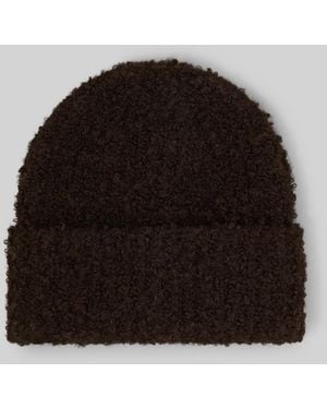 Tom Tailor Bouclé Beanie Mütze - Schwarz