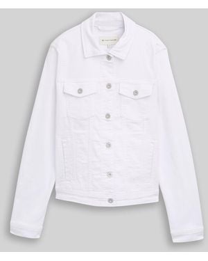Tom Tailor Jeansjacke mit Eingriffstaschen - Weiß