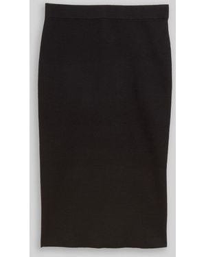 Tom Tailor Midi-Rock mit Schlitz - Schwarz