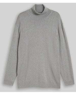 Tom Tailor Plus Size - Rollkragenpullover aus Baumwolle - Grau