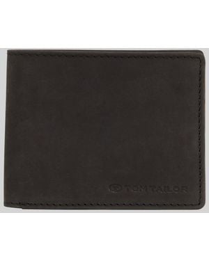 Tom Tailor TTRON Brieftasche aus Leder - Schwarz