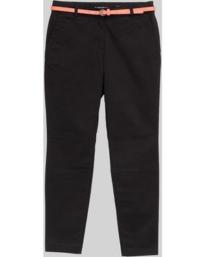 Tom Tailor Chino mit Gürtel - Schwarz