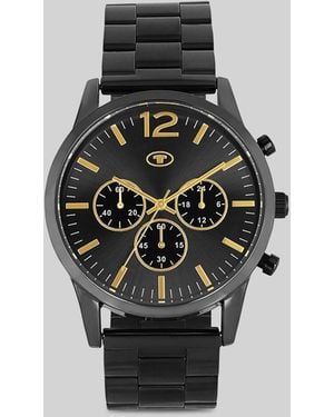 Tom Tailor Armbanduhr aus Edelstahl anthrazit mit 42mm - Mehrfarbig