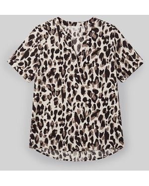 Tom Tailor Loose Fit Bluse mit V-Ausschnitt - Weiß