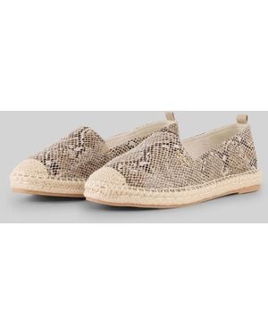 Tom Tailor Flache Espadrilles mit Animal-Print - Natur